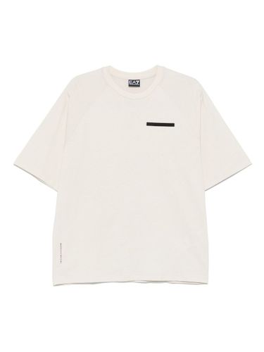 Logo Cotton T-Shirt - EA7 EMPORIO ARMANI - Modalova