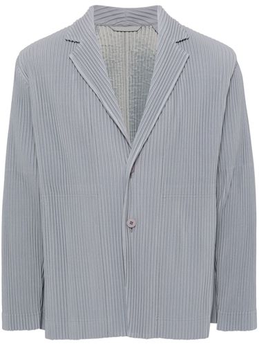Pleated Single-Breasted Blazer Jacket - HOMME PLISSE' ISSEY MIYAKE - Modalova