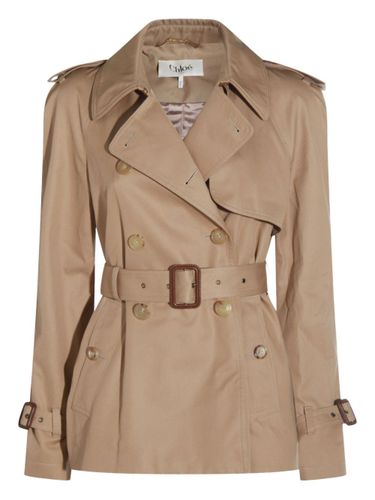 Chloè Cotton Short Trench Coat - Chloè - Modalova