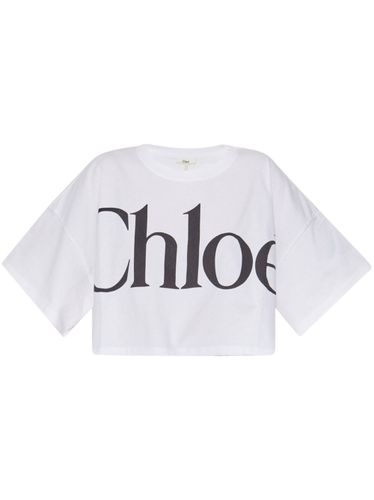 Chloè Logo Cotton Cropped T-Shirt - Chloè - Modalova