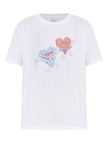Cool Hearts Cotton T-Shirt - PS PAUL SMITH - Modalova