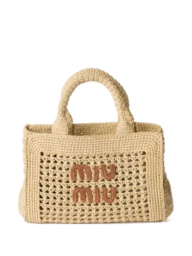 Miu Miu Rafia Handbag - Miu Miu - Modalova