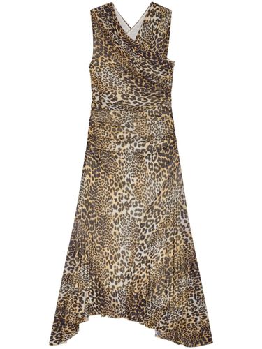 GANNI Leopard Print Midi Dress - GANNI - Modalova