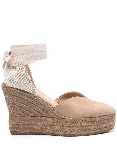 Hamptons Suede Heart-Shaped Wedge Espadrilles - MANEBI - Modalova