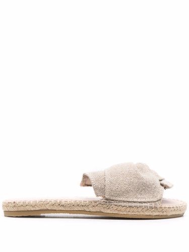La Havana Knot-Detail Hemp Sandals - MANEBI - Modalova