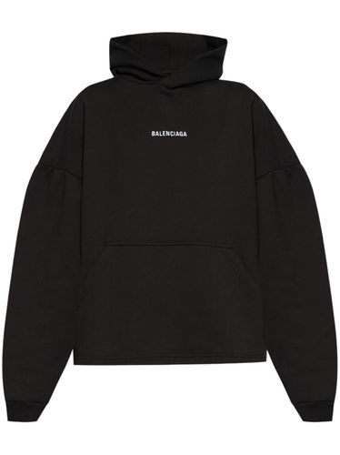 Balenciaga Logo Cotton Hoodie - Balenciaga - Modalova