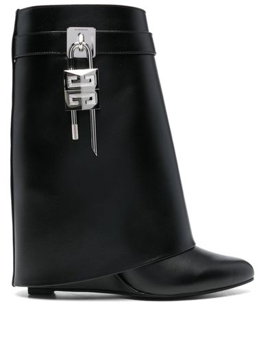 Givenchy Shark Lock Leather Boots - Givenchy - Modalova
