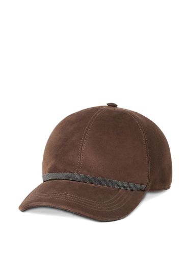 Suede Leather Baseball Cap - Brunello Cucinelli - Modalova