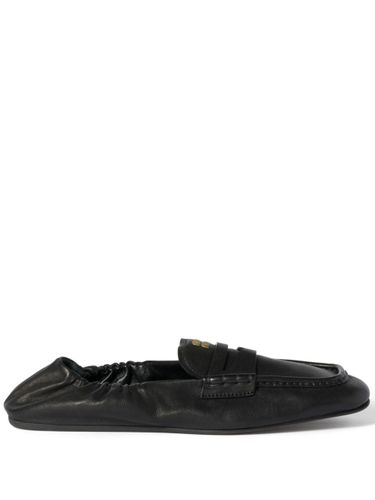 Miu Miu Ruches Leather Loafers - Miu Miu - Modalova
