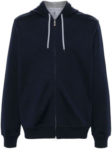 Cotton Blend Zipped Hoodie - Brunello Cucinelli - Modalova
