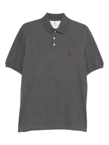 Logo Cotton Polo Shirt - Brunello Cucinelli - Modalova