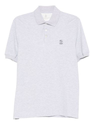 Logo Cotton Polo Shirt - Brunello Cucinelli - Modalova