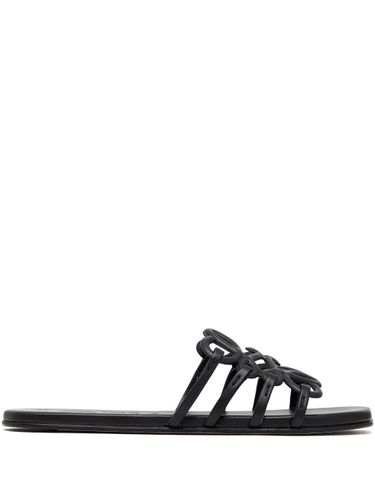 Loewe Petal Anagram Leather Sandals - Loewe - Modalova