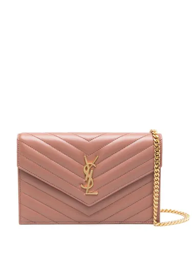 Cassandre Leather Wallet On Chain - Saint Laurent - Modalova