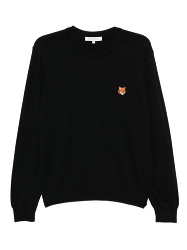 Fox Head Wool Crewneck Sweater - MAISON KITSUNE' - Modalova