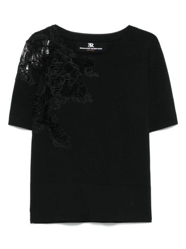 Lace Detail T-Shirt - Ermanno Scervino - Modalova