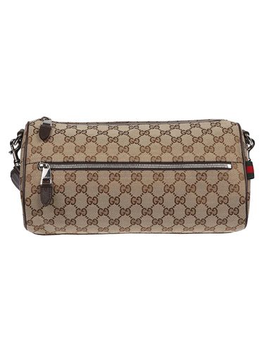 Small Cylindrical Bag In Gg Fabric - Gucci - Modalova