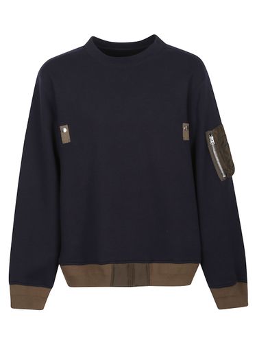 Sacai Cotton Crew Neck Sweater - Sacai - Modalova