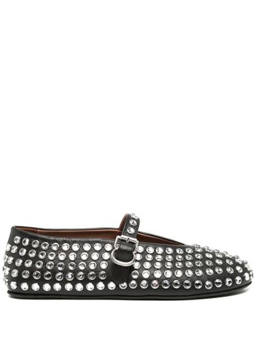 Strass Embellsihed Leather Ballets - Alaïa - Modalova