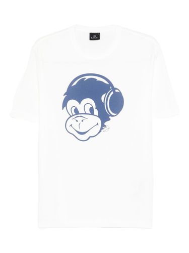 Monkey Headphone Cotton T-Shirt - PS PAUL SMITH - Modalova