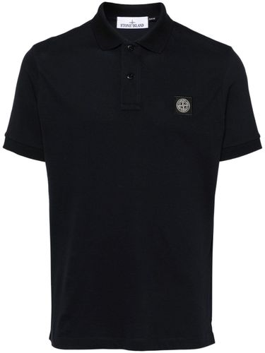 Stone Island Logo Cotton Polo Shirt - Stone Island - Modalova