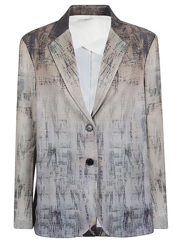 Printed Single-Breasted Blazer Jacket - SISSIOTTOSTYLE - Modalova