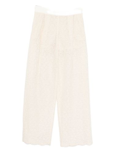 Embroidered Wide-Leg Trousers - Ermanno Scervino - Modalova