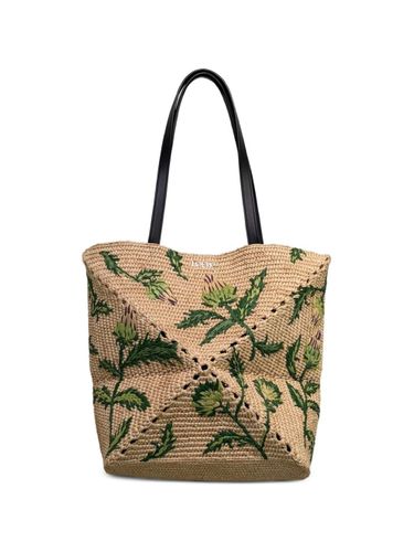 Puzzle Fold Medium Rafia Tote - LOEWE PAULA'S IBIZA - Modalova