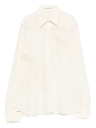 Embroidered Silk Shirt - Ermanno Scervino - Modalova