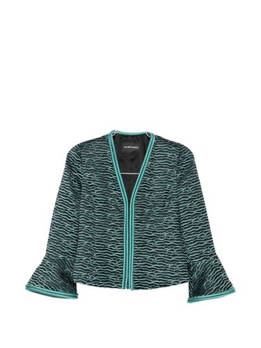 Textured Ruffled-Sleeve Jacket - Emporio Armani - Modalova