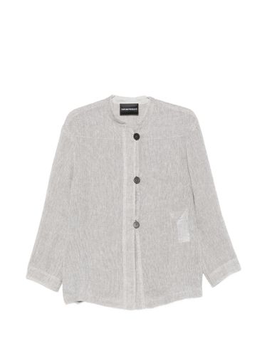 Linen Buttoned Jacket - Emporio Armani - Modalova
