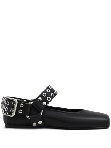 Leather Ballet Flat With Studs - Alaïa - Modalova