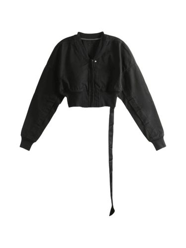 Cotton Cropped Bomber Jacket - RICK OWENS DRKSHDW - Modalova