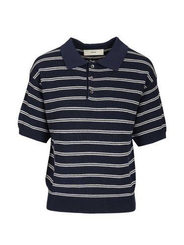 Cotton Blend Striped Polo Shirt - DUNST - Modalova