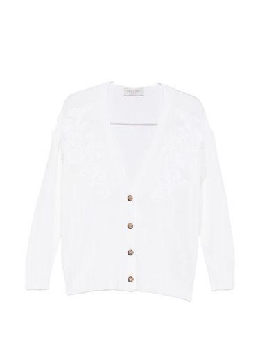 Cotton Blend V-Necked Cardigan - ERMANNO - Modalova