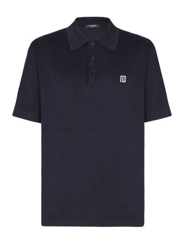 Balmain Silk Polo Shirt - Balmain - Modalova