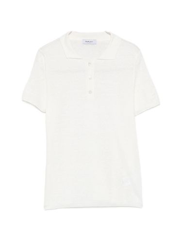 Linen And Cotton Blend Polo Shirt - Base - Modalova