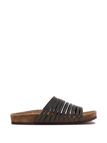 Leather Flat Sandals - Brunello Cucinelli - Modalova