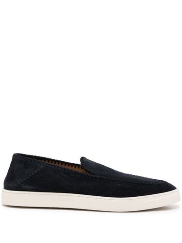 Leather Slip-On Sneakers - Giorgio Armani - Modalova
