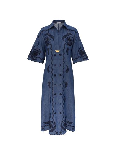 Zimmermann Aster Denim Midi Dress - Zimmermann - Modalova