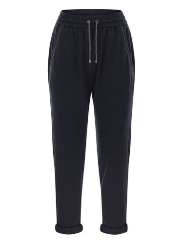 Cotton And Silk Trousers - Brunello Cucinelli - Modalova