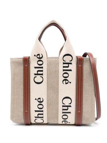 Chloé Woody Small Linen Tote Bag - Chloé - Modalova