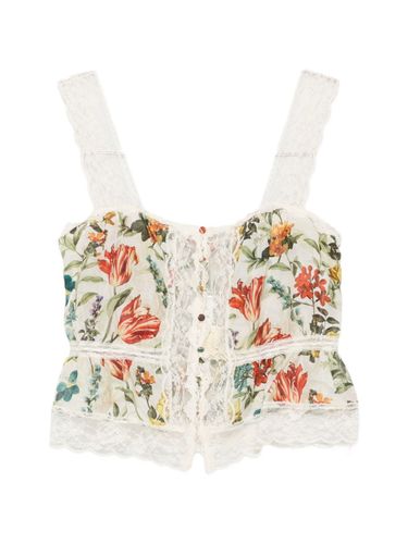 Cotton And Silk Blend Printed Top - ALICE+OLIVIA - Modalova