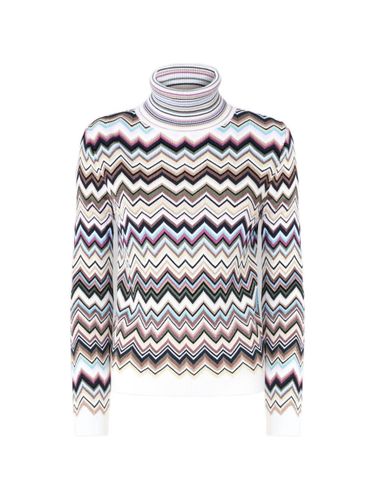 Zig Zag Motif Turtle-Neck Sweater - Missoni - Modalova