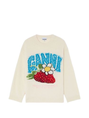 GANNI Wool Crewneck Sweater - GANNI - Modalova