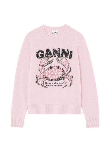 GANNI Wool Crewneck Sweater - GANNI - Modalova