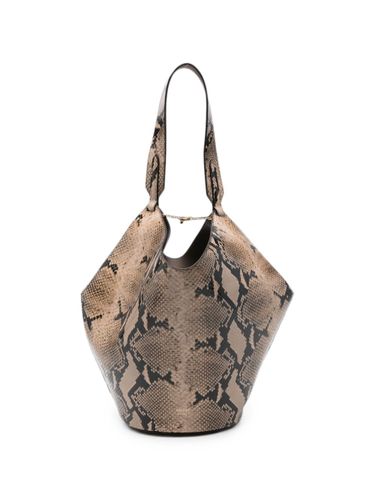 Lotus Small Leather Bucket Bag - KHAITE - Modalova