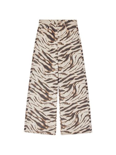 GANNI Zebra Print Denim Jeans - GANNI - Modalova