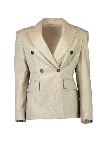 Wool Blend Double-Breasted Jacket - Brunello Cucinelli - Modalova
