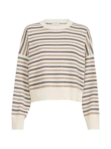 Striped Cashmere Sweater - Brunello Cucinelli - Modalova